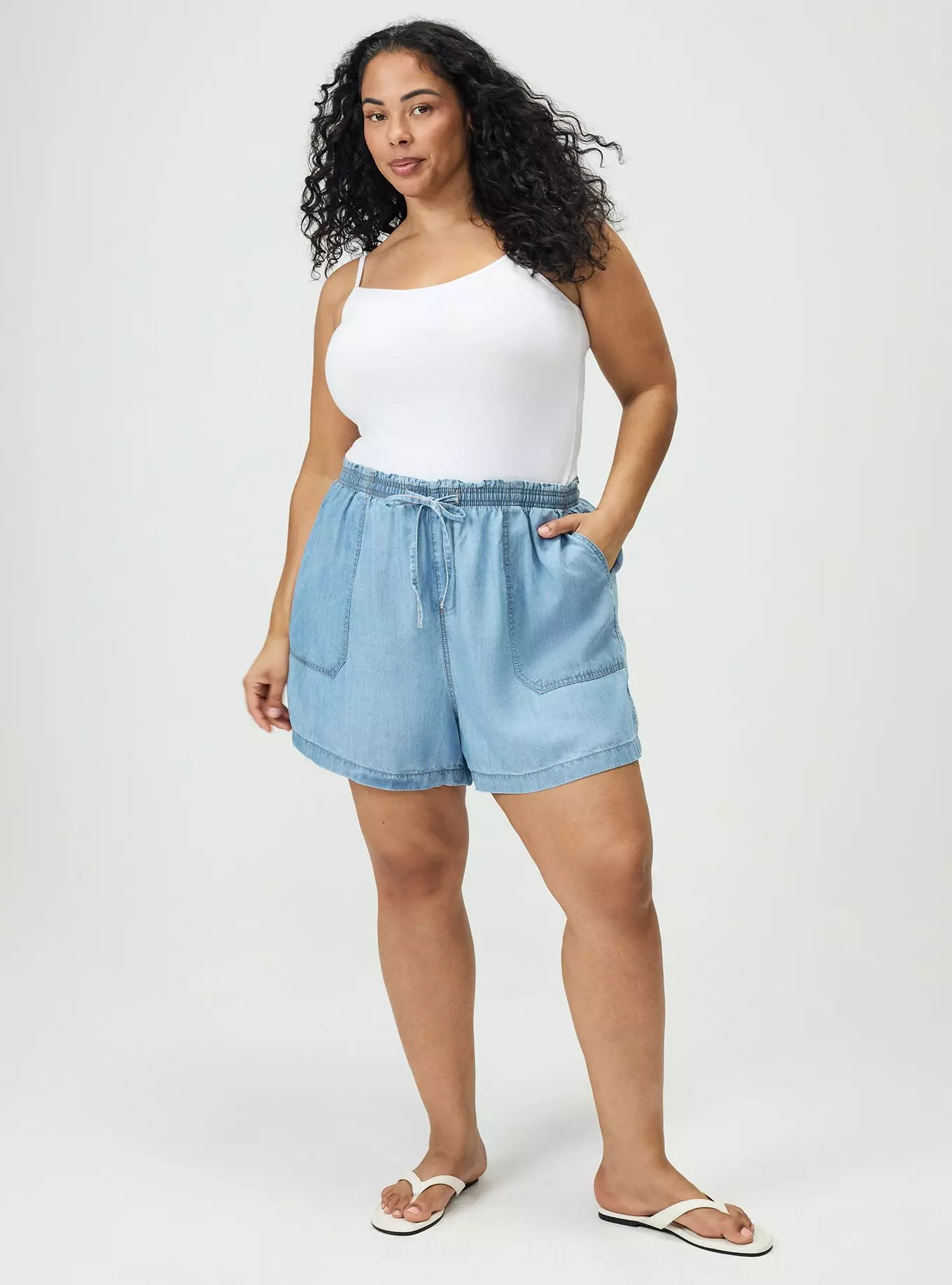 High-Rise Lightweight Denim Short | Torrid (US & Canada)
