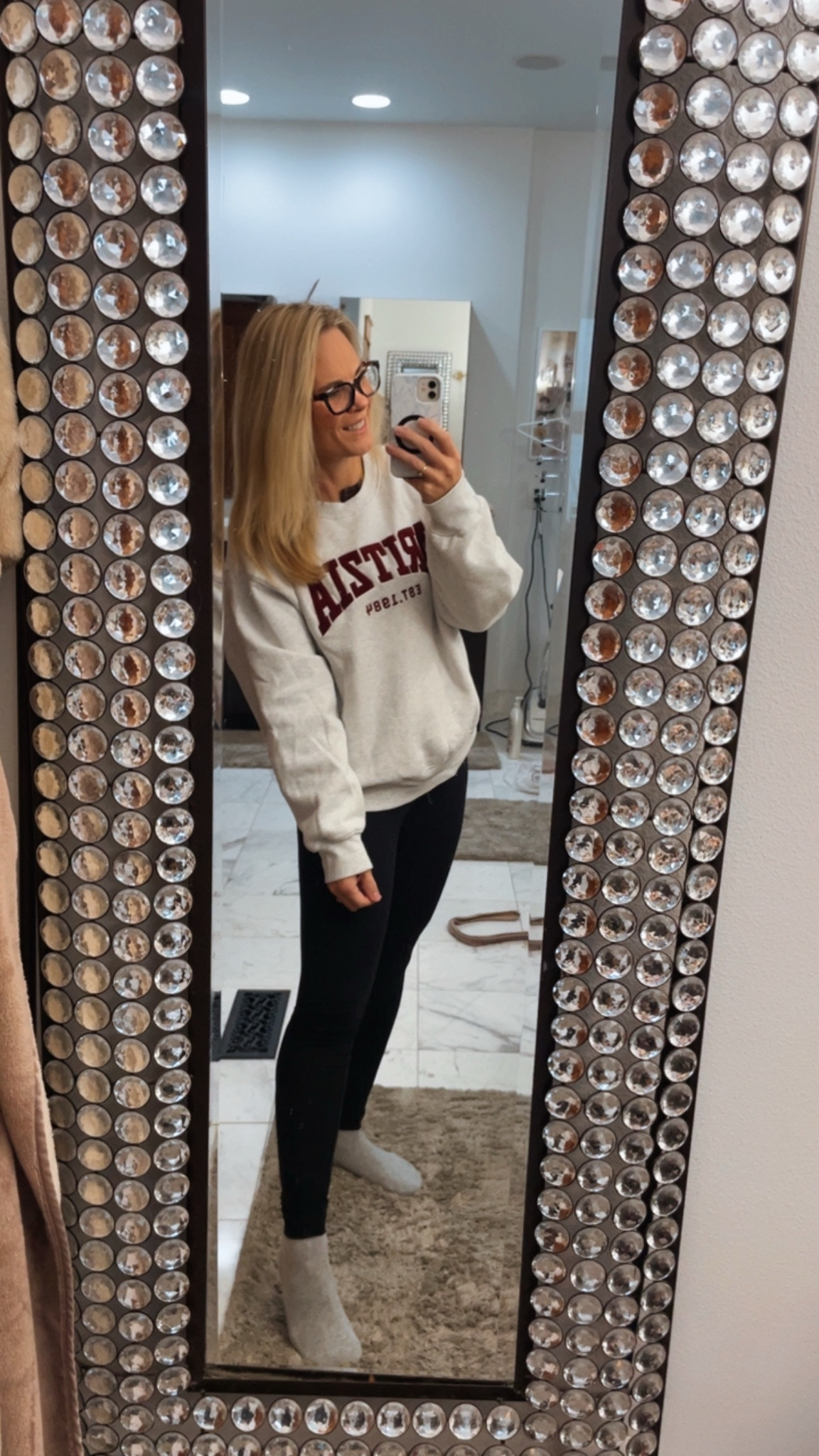 I have been obsessed with this Aritzia sweatshirt ever since I bought it. It’s so comfy and cozy. Absolutely love the fit. I also have the Aritzia long sleeve shirt underneath. It is actually so comfy worth every penny and then pair a pair of lose because it is that time to wear your Lululemon leggings for sure these are some of my favorites. I always go to the Lulu‘s when I want something comfy And then pair the Aritzia socks. If you do not have these, they are such a great easy way to be like hey here’s some luxury item that’s super affordable. You can get a three pack for $25. They make a great stocking stuffer and last-minute gift.

#LTKHoliday #LTKGiftGuide #LTKmomlife