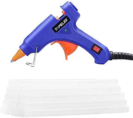 Hot Glue Gun, TOPELEK Mini Heating Hot Melt Glue Gun with 30pcs Melt Glue Sticks, Melting Glue Gu... | Amazon (US)