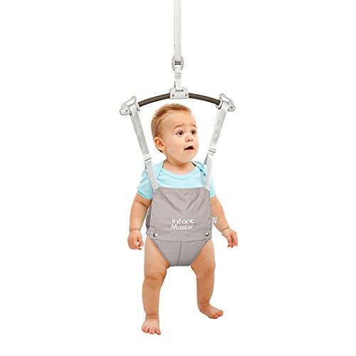 Infant Master Baby Doorway Jumpers, Sturdy Johnny Jumper w/Adjustable 10.8"-23.6" inches Strap, Soft Baby Johnny Bouncer w/Seat Bag, Ideal Gift for Infant, Portable and Easy to Use, Grey | Amazon (US)