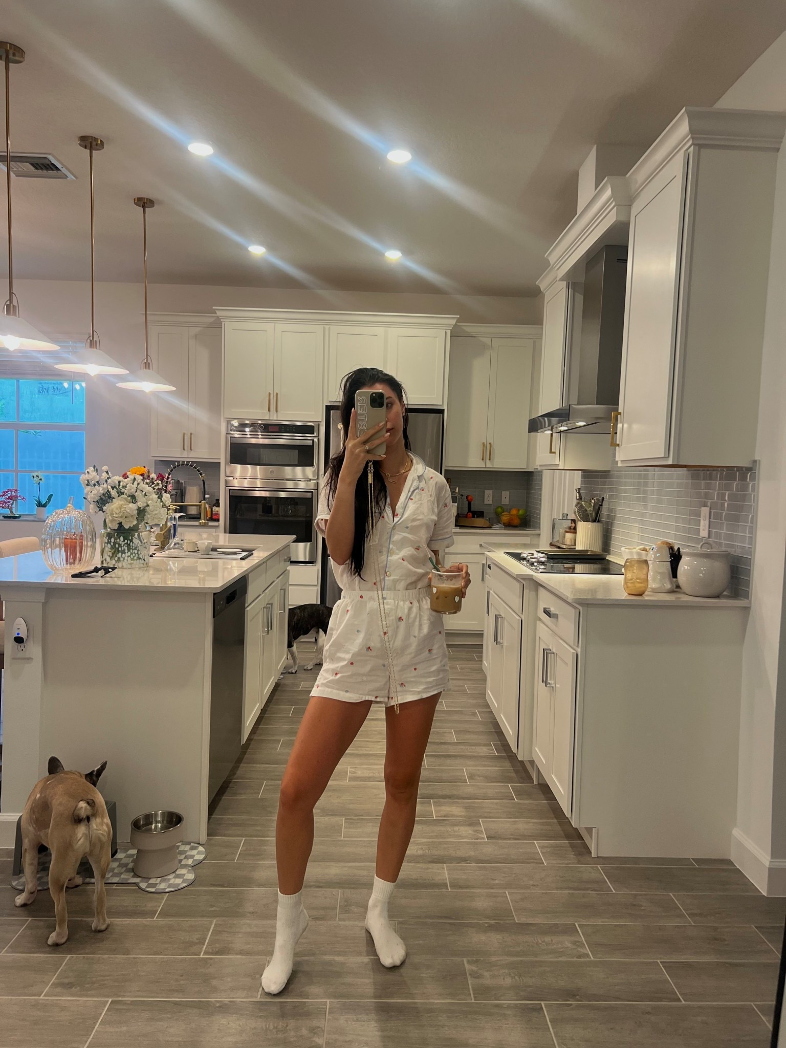 Wearing my most loved Gap PJs 🧸💌☕️✨ linked lots of my favorites that are currently 50% off 🤭