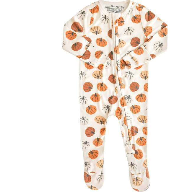 Copper Pearl | Zip-up Footie, Karver (Prints, Size 6-12M) | Maisonette | Maisonette