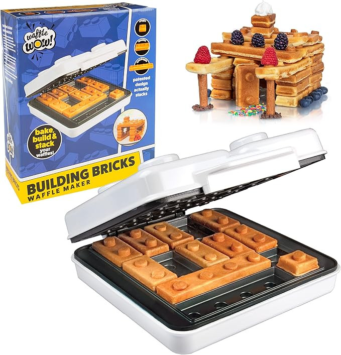 Building Brick Electric Waffle Maker- Cook Fun, Buildable Waffles in Minutes - Build Houses, Cars... | Amazon (US)