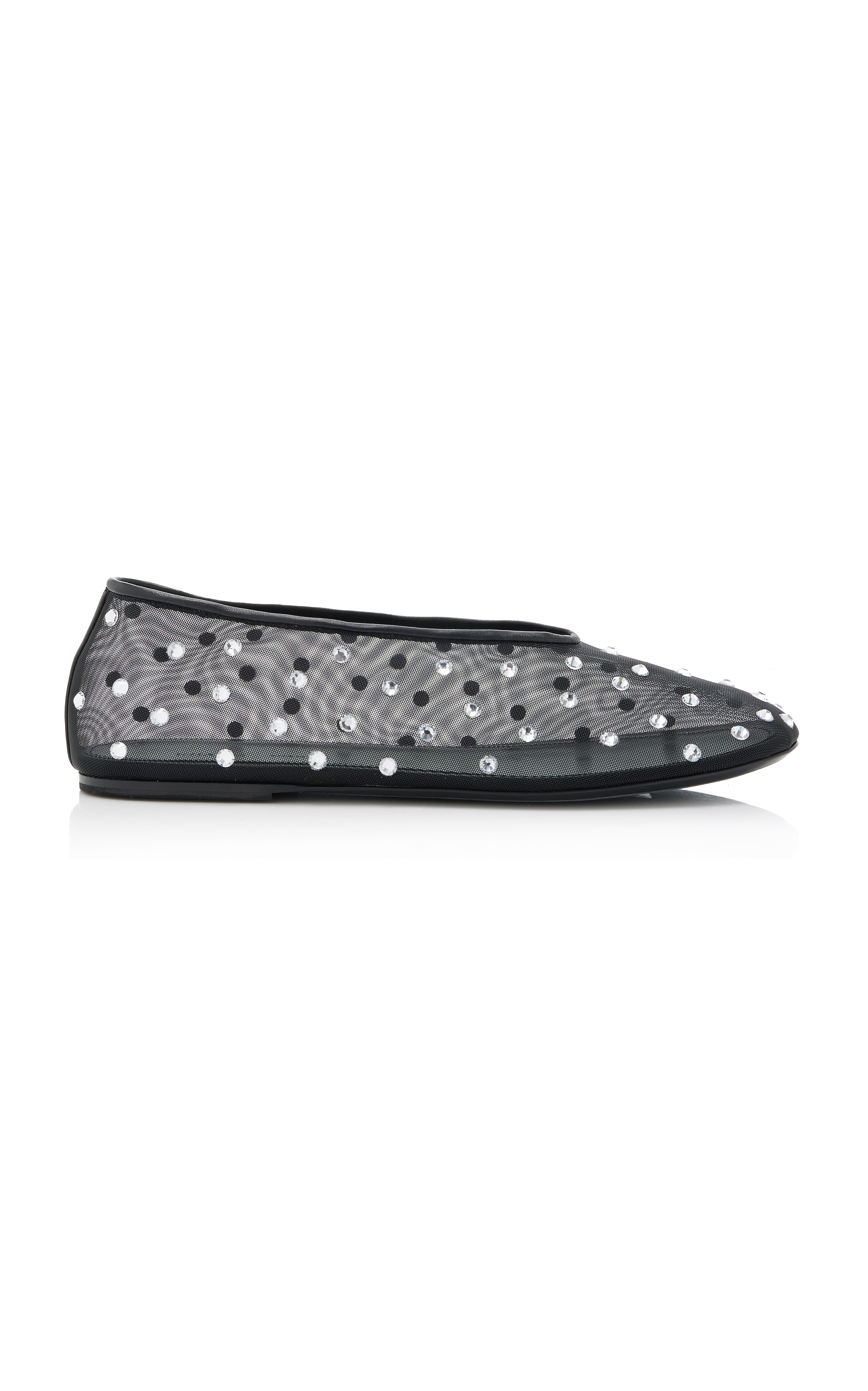Marcy Crystal-Embellished Mesh Flats | Moda Operandi (Global)