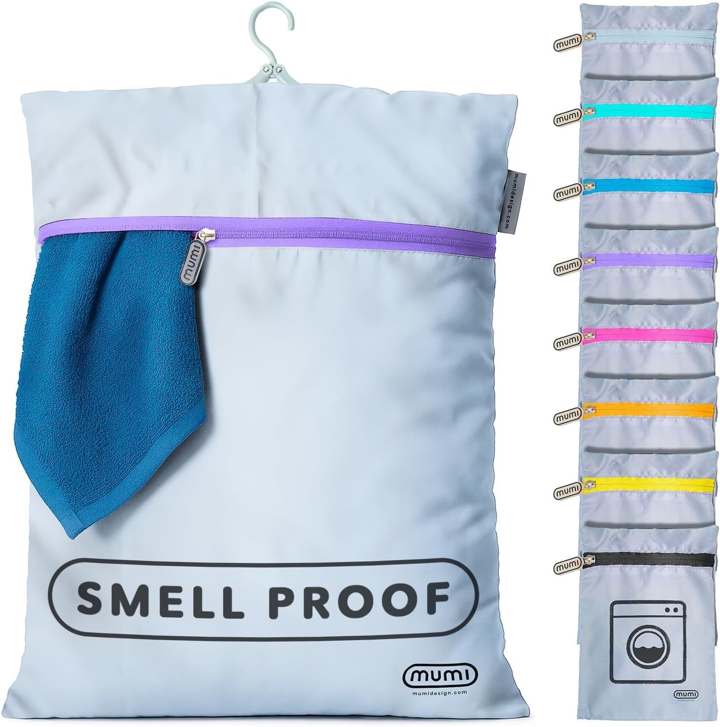 MUMI Travel Laundry Bag – Moisture & Smell-Proof Clothes Bag with Folding Hanger & Outer Pouch ... | Amazon (US)