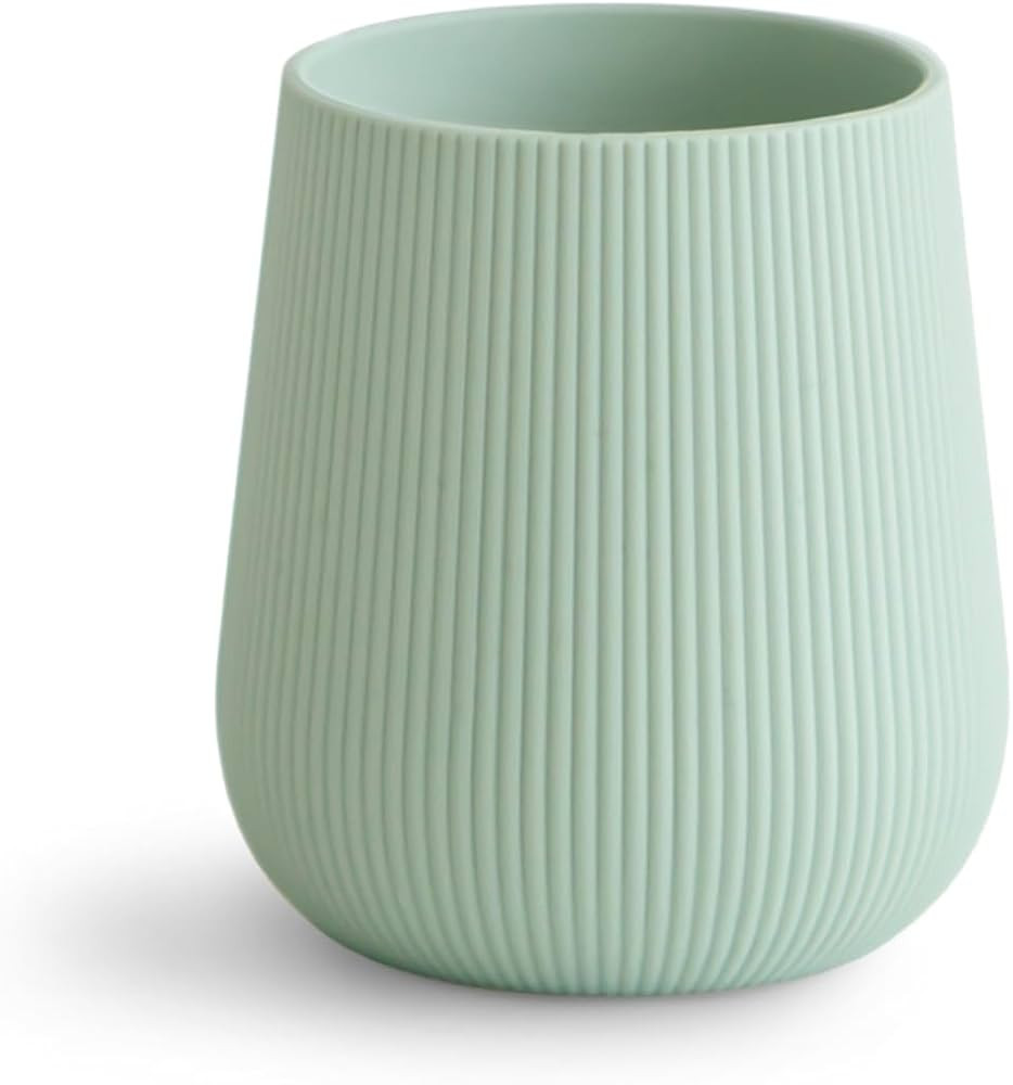 mushie Silicone Baby Starter Training Cup | 6 Months+ (Cambridge Blue) | Amazon (US)