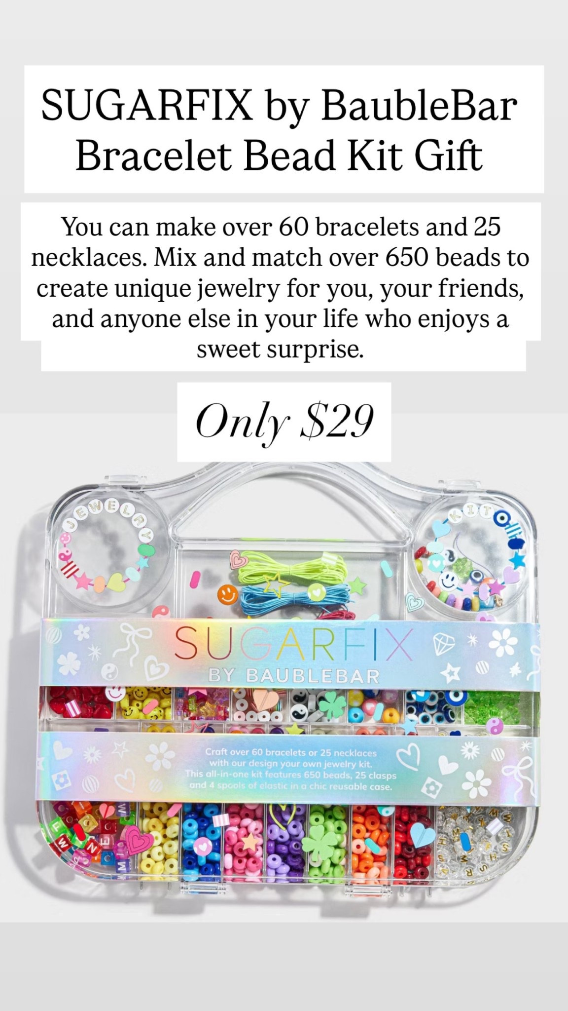 This beaded kit for kids is $29 - make over 60 bracelets

#LTKGiftGuide #LTKHoliday