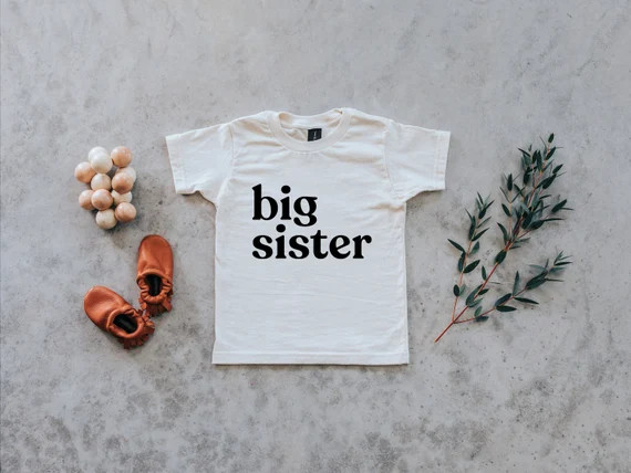 Big Sister Cream Baby and Kids Tee  Unique Big Sister | Etsy | Etsy (US)