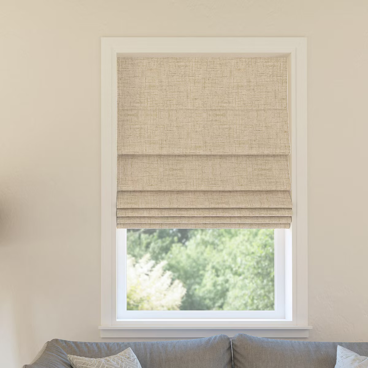 Sun Zero 100% Blackout Somerton Textured Cordless Roman Window Shade | Target