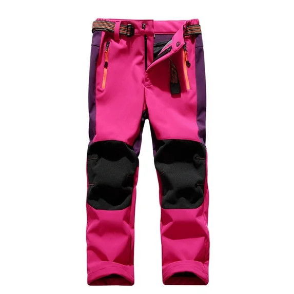 GERsome Kids Boys Girls Youth Waterproof Hiking Ski Snow Pants Elastic Waist Warm Insulated Pants | Walmart (US)