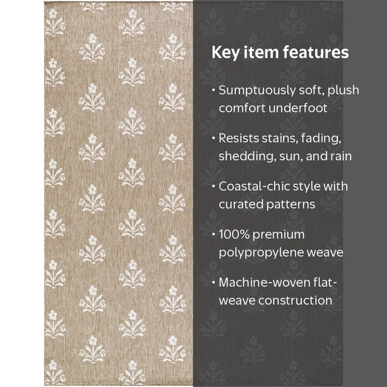 My Texas House Isla Outdoor Area Rug 5'3 x 7' | Walmart (US)