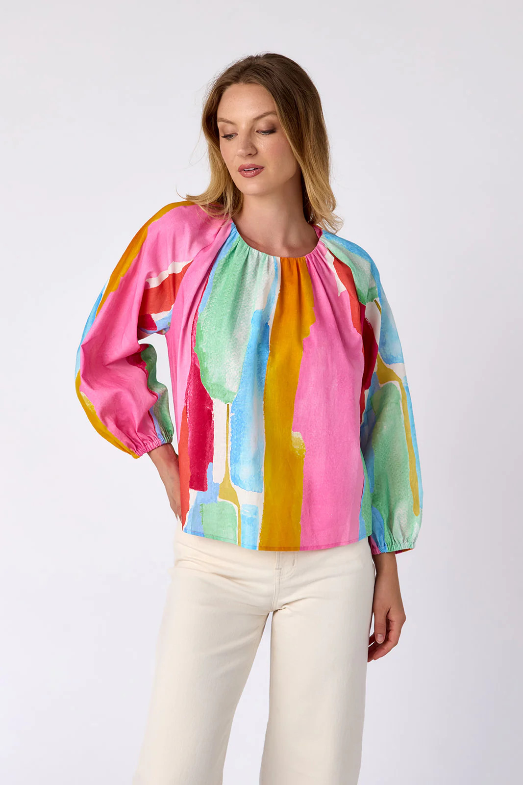 Claudia Blouse in Watercolor | CROSBY by Mollie Burch | CROSBY by Mollie Burch