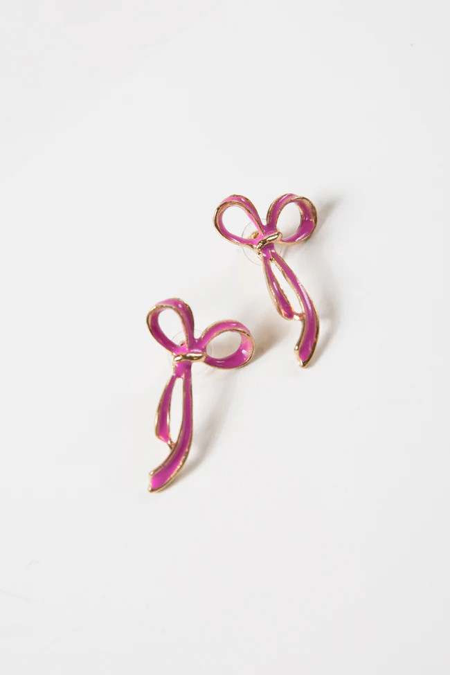 Pink Bows Earrings | Pink Lily