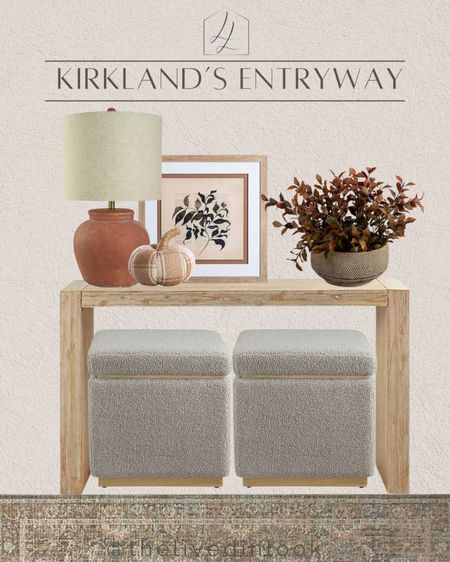 KIRKLAND’S SALE ALERT! 25% off entire purchase 
with code: THANKS
Valid 9/22-9/25

Home decor, fall entryway table, entryway rug, table terracotta lamp, fall faux plant

#LTKhome #LTKSeasonal #LTKSale