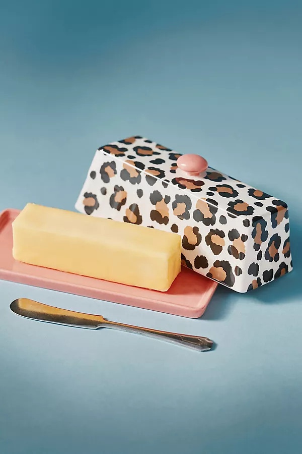 Chintzware Leopard Stoneware Butter Dish | Anthropologie (US)