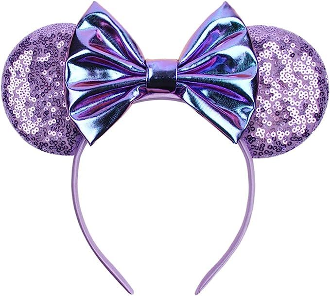 YanJie Mouse Ears Bow Headbands, Glitter Party Princess Decoration Cosplay Costume for Girls & Wo... | Amazon (US)