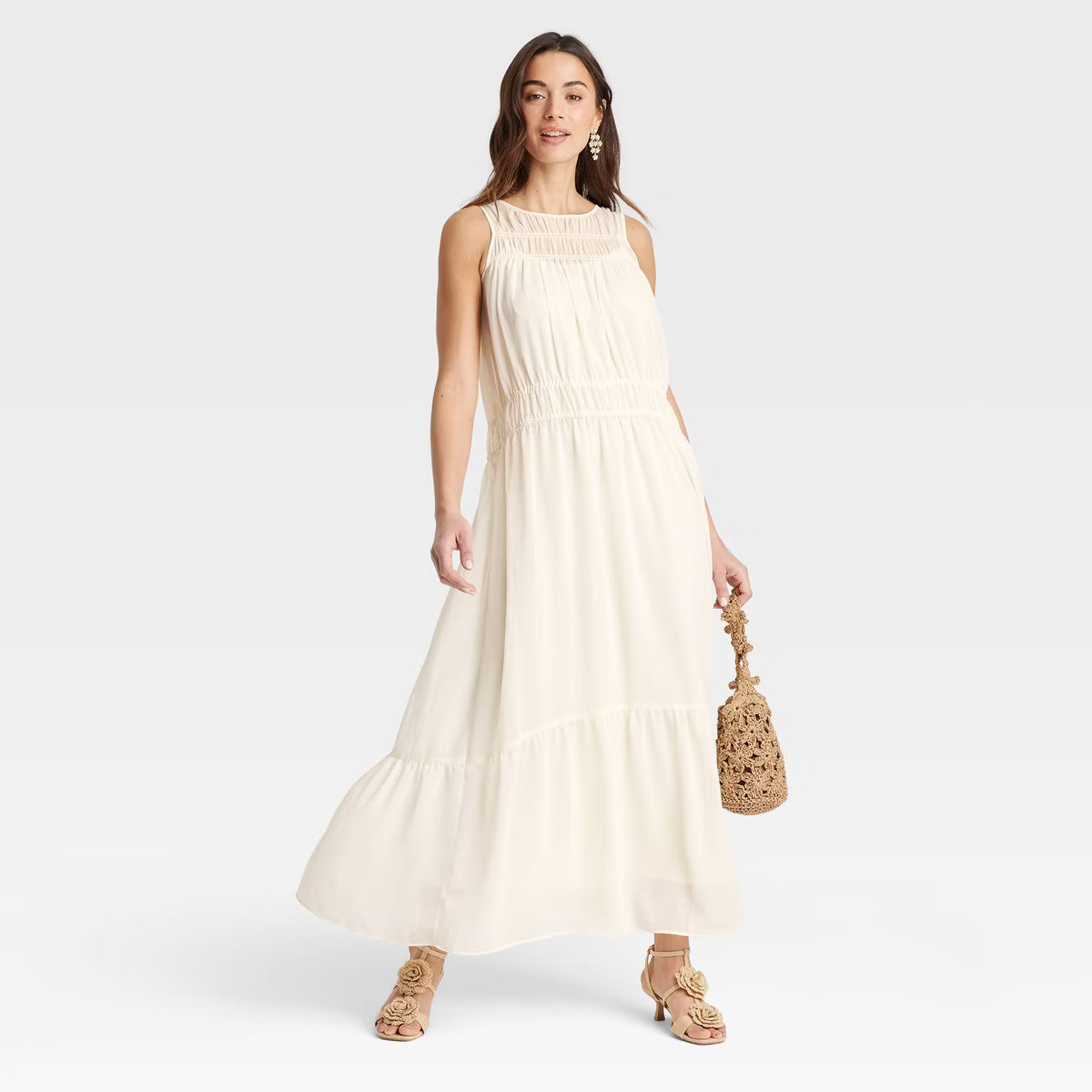 Women's Sheer Chiffon Maxi Dress - A New Day™ | Target
