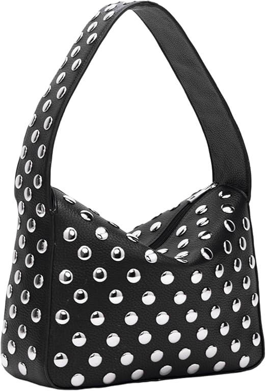 Studded Purses Y2k Shoulder Bag 90s Punk Women Small Shouder Purse Vegan Leather Designer Handbag... | Amazon (US)