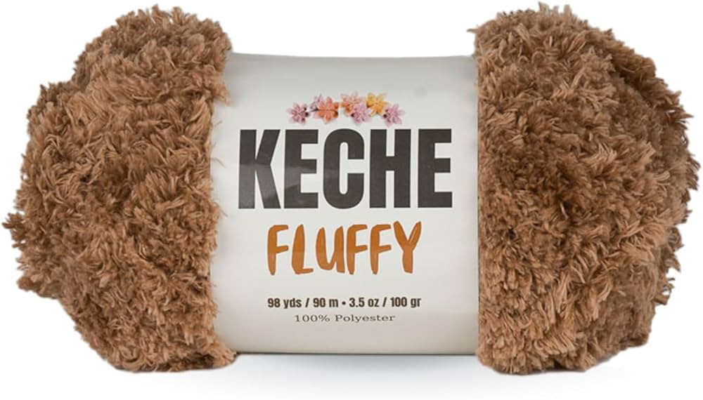 KECHE Fluffy Bulky Yarn – Super Soft Chunky Fuzzy Blanket Weight # 5 Yarn for Knitting Crocheti... | Amazon (US)