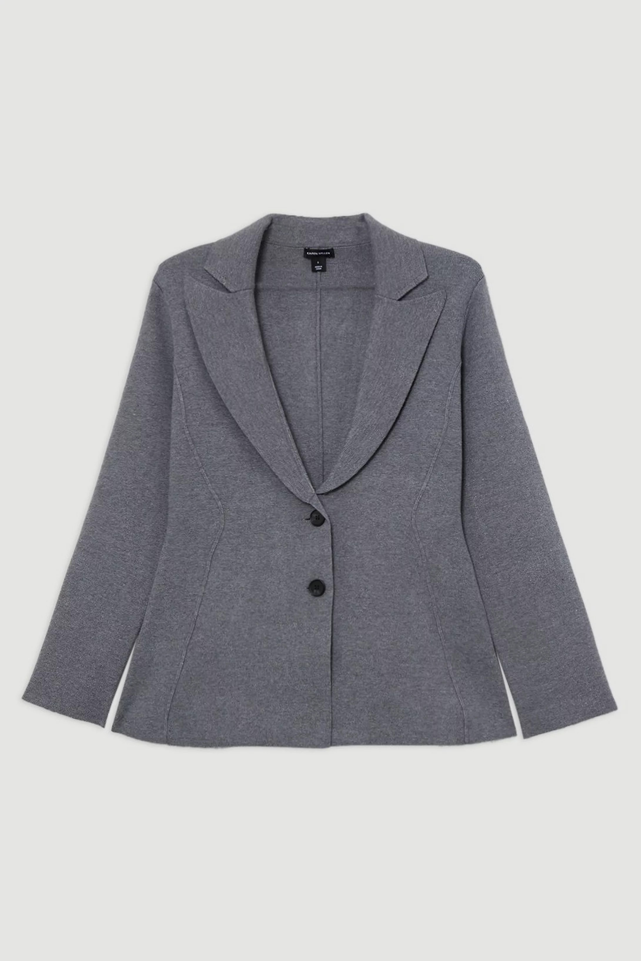 Wool Look Tailored Knit Jacket | Karen Millen | Karen Millen UK + IE + DE + NL