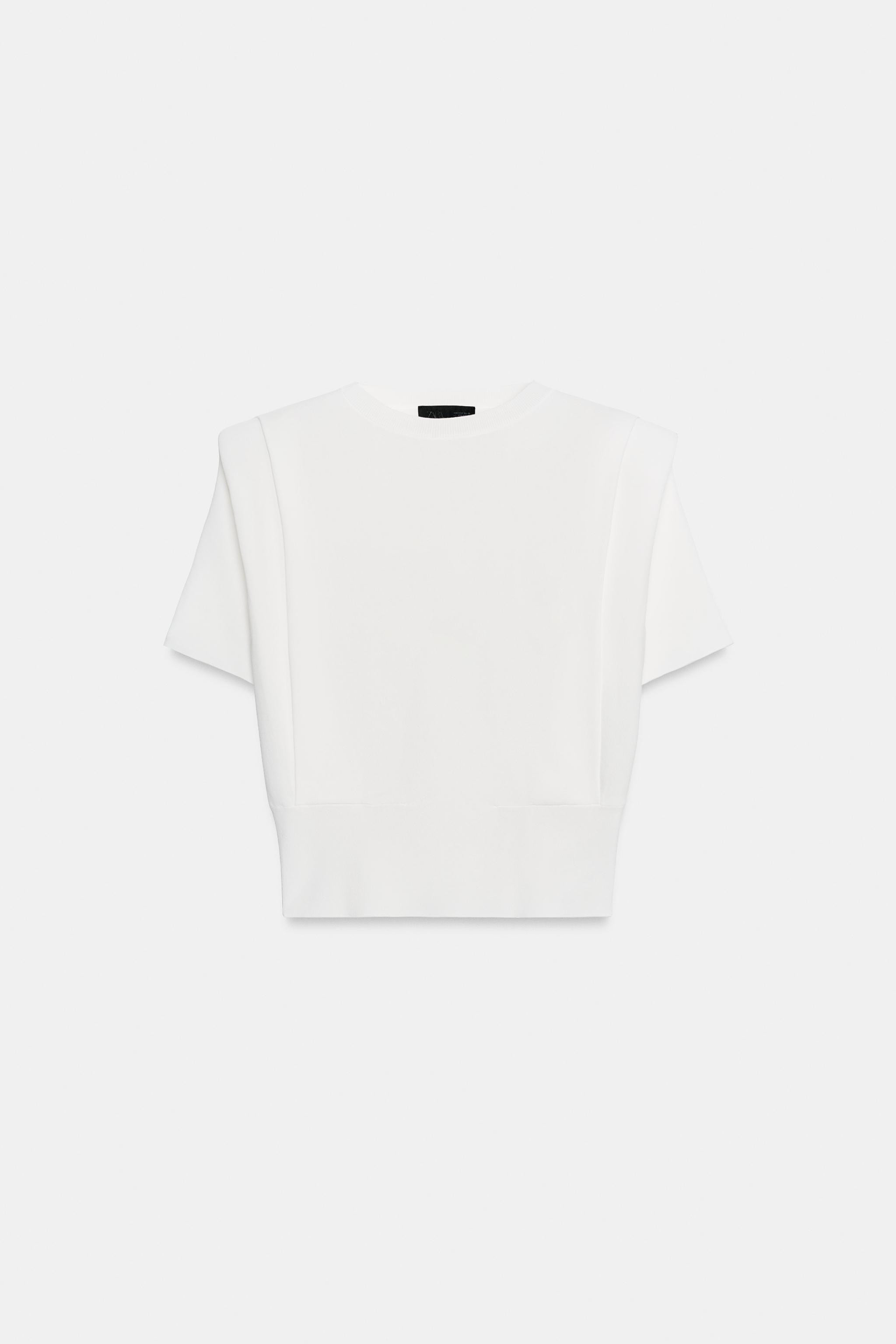 SHOULDER PAD KNIT TOP | Zara Canada