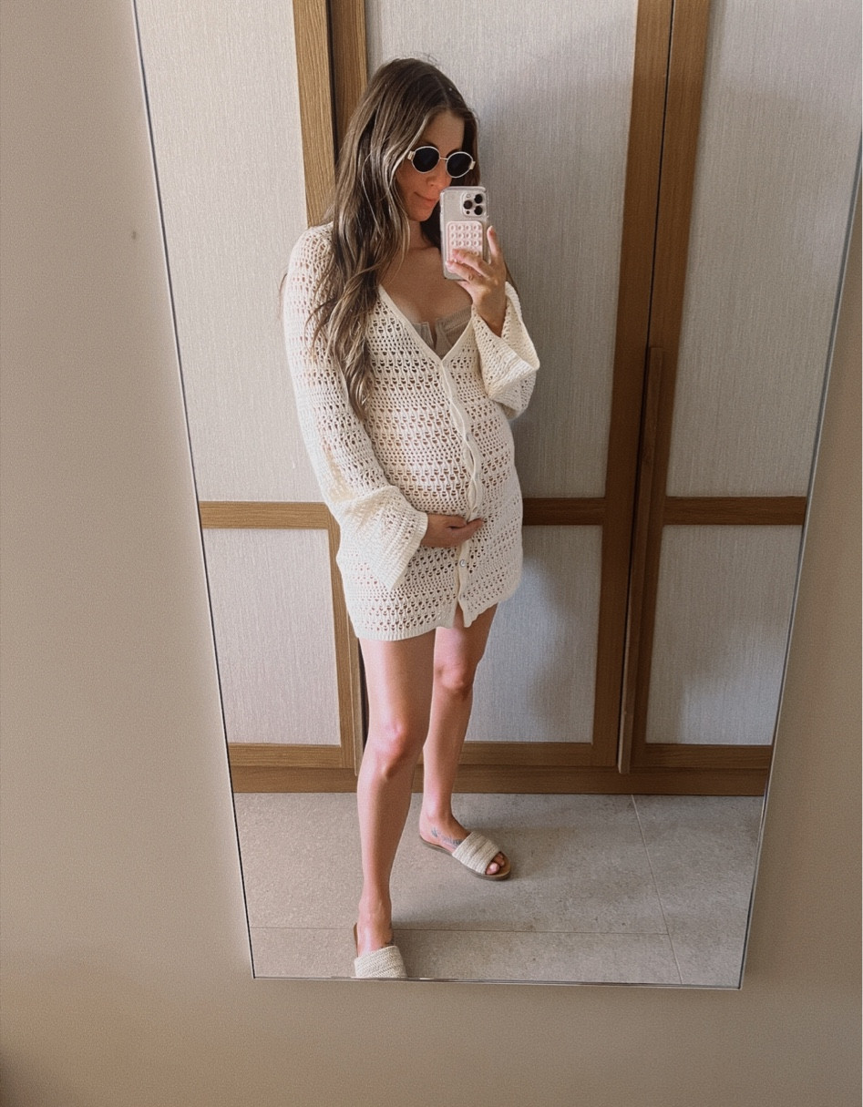 A bump friendly crocheted cover up! I love buying pieces like this that I’ll still be able to wear post pregnancy! 

#LTKSwim #LTKBump #LTKStyleTip