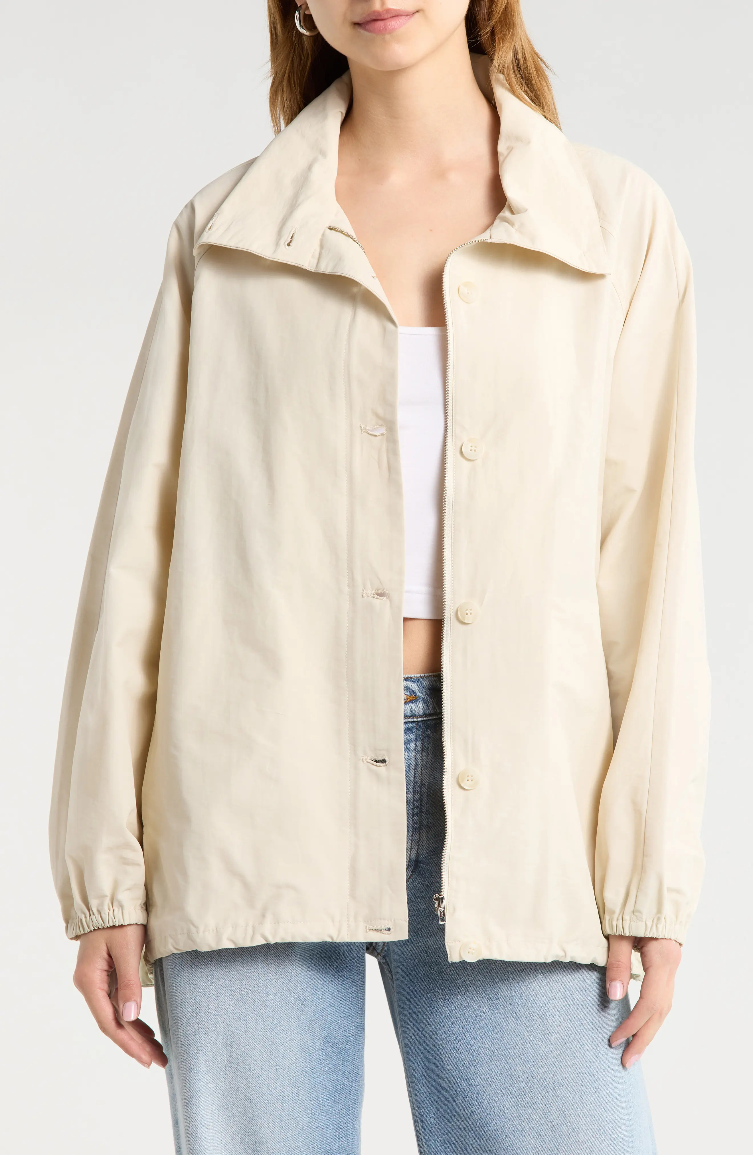 ASTR the Label Yareli Oversize Funnel Neck Jacket (Women) | Nordstrom | Nordstrom
