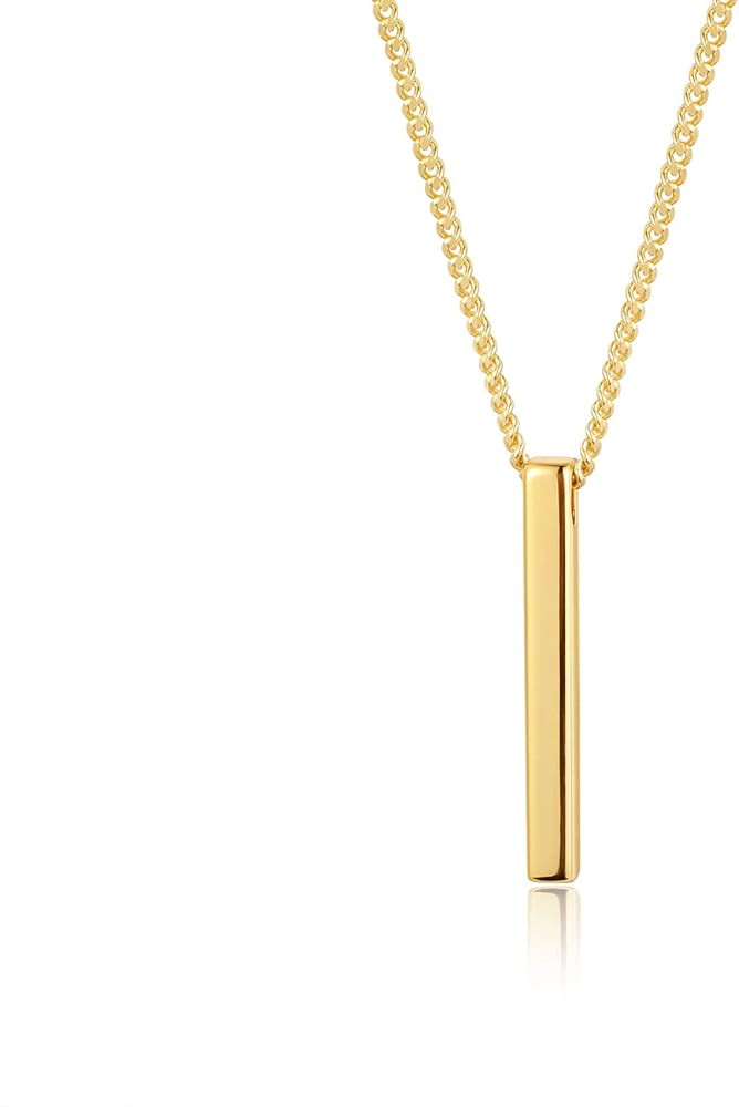 S.Leaf 18K Gold Plated Necklaces for Women 925 Sterling Silver Layered Cubic Zirconia Bar Initial... | Amazon (US)