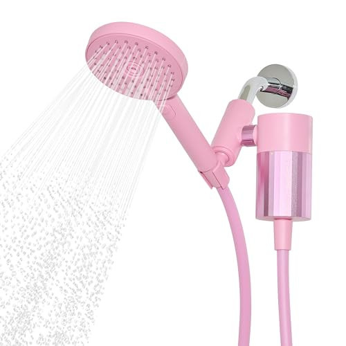 Sproos! - Handheld Showerhead with Filter Set, High Performance Filtration System for Healthier Hair and Skin, Extra Long 70 Inch Hose, 3 Customized Spray Functions, Pink | Amazon (US)