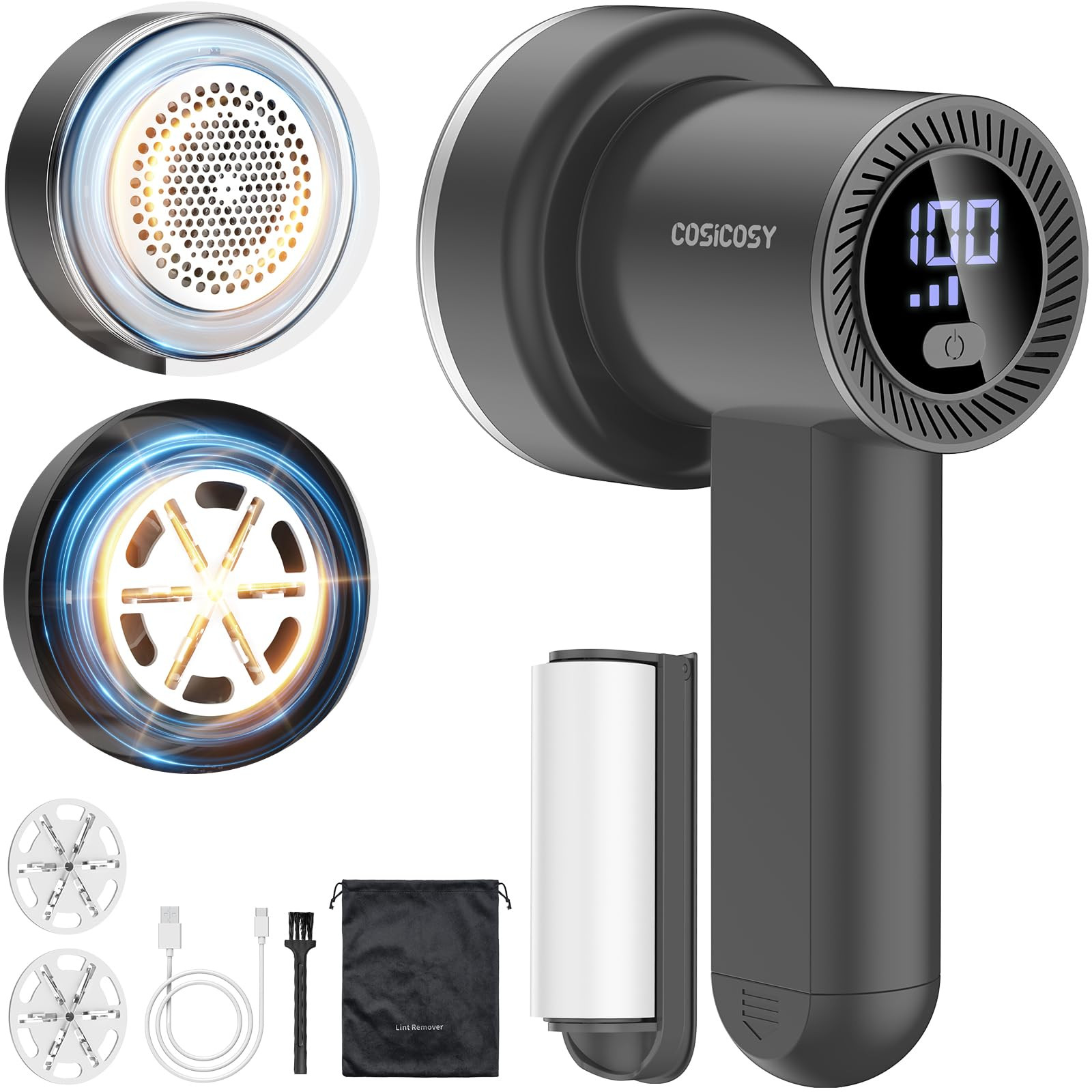 Fabric Shaver, Bobble Remover for Clothes Lint Remover Debobbler Clothes Shaver LED Digital Displ... | Amazon (UK)