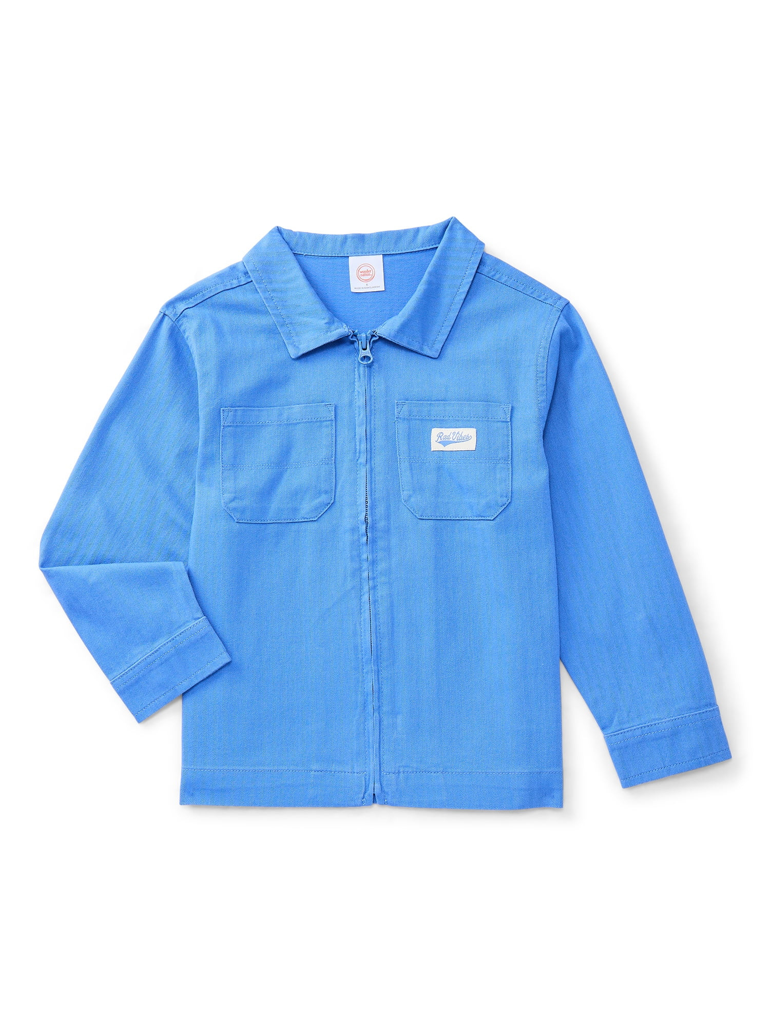 Wonder Nation Little Boys Cotton Twill Chore Jacket, Lightweight, Sizes 4-10 | Walmart (US)