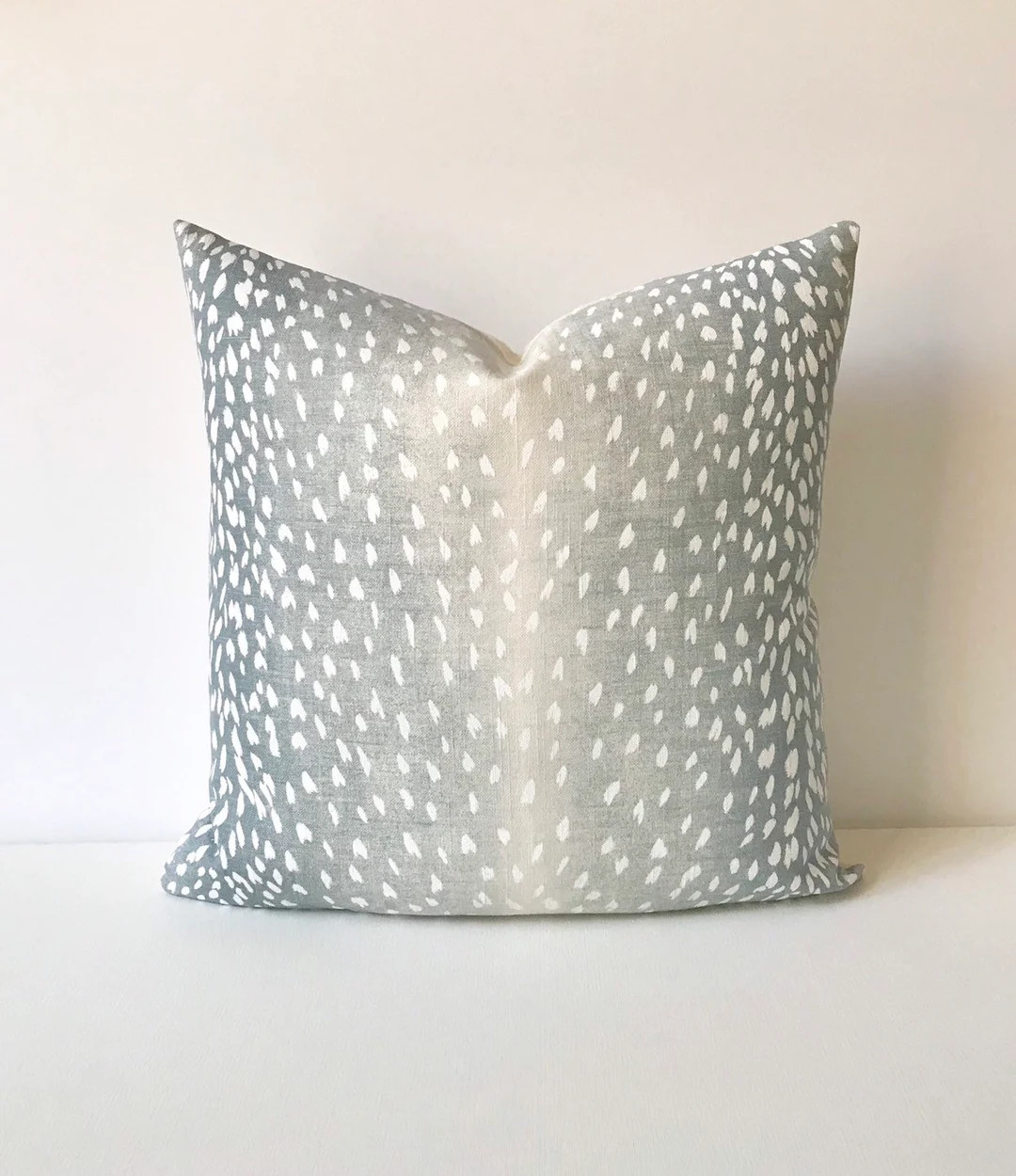 Light Aqua Blue Antelope Vern Yip Pillow, Blue Animal Print Decorative Pillow Cover - Etsy | Etsy (US)