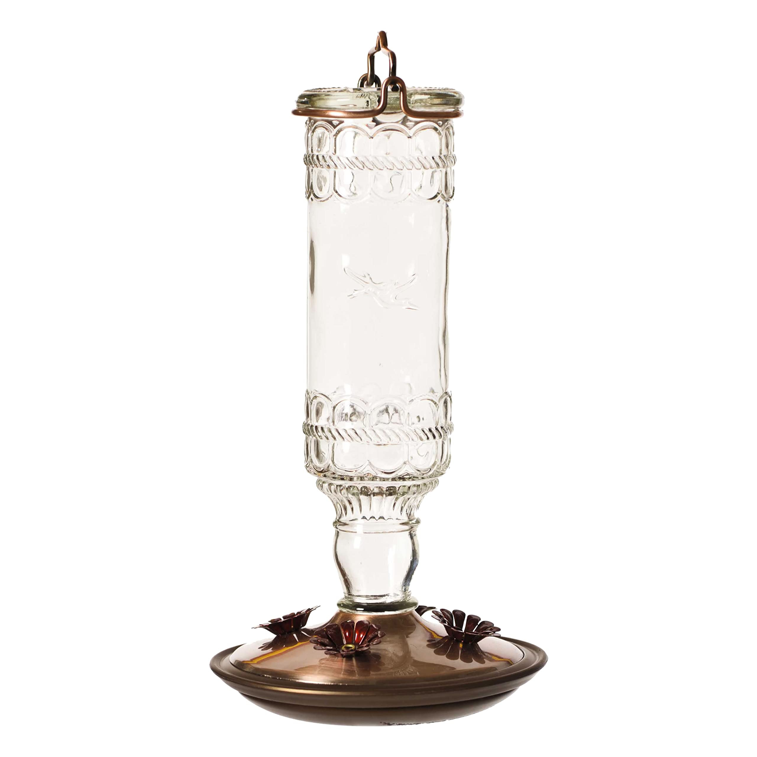 Perky-Pet 8107-1SR Antique Glass Bottle Hummingbird Feeder - Outdoor Garden Décor Hummingbird Fe... | Amazon (US)