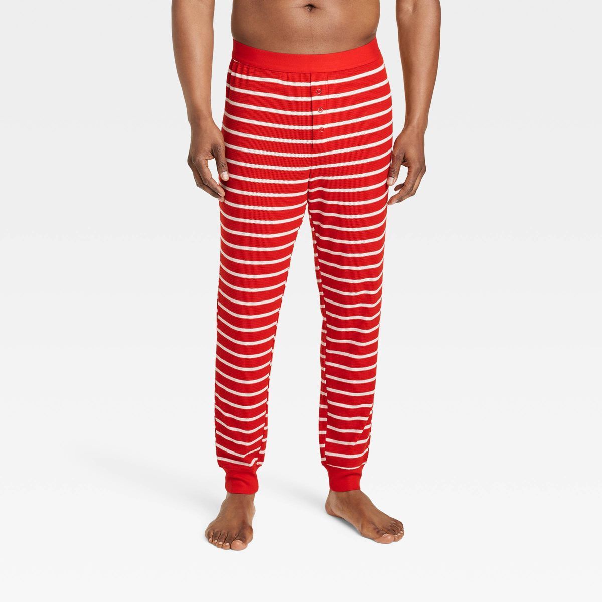 Men's Striped Matching Family Thermal Pajama Pants - Wondershop™ Red S | Target