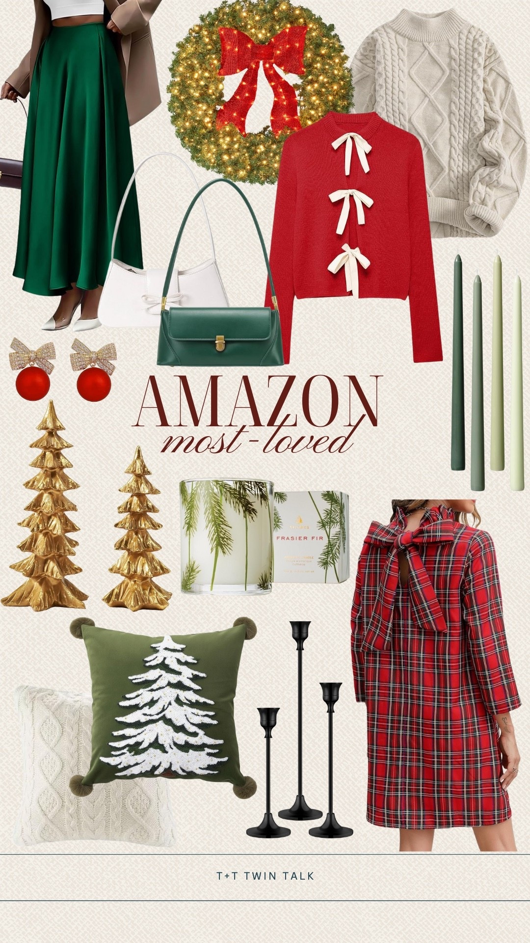 Check out these Amazon most loved items perfect for the holidays. Cozy up in your oversized sweater, enjoy a holiday party in your new tartan dress, and set the mood at your house with the pine needle candle. You can't go wrong with these pieces!

#LTKGiftGuide #LTKHoliday #LTKSeasonal