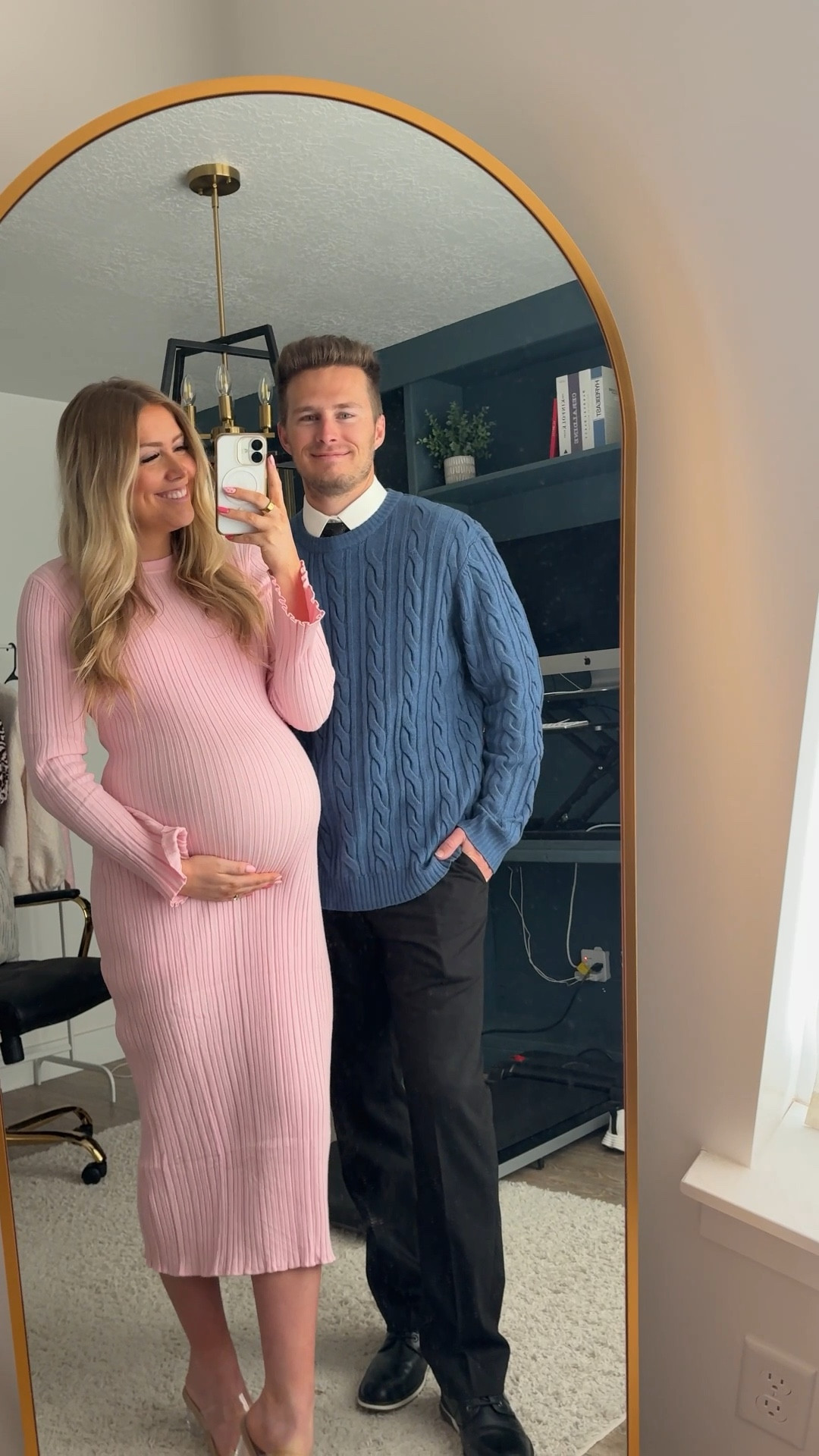 pink dress is bump friendly but not maternity! super comfortable, true to size & more colors!
heel: true to size and comfortable
men’s sweater: sized up one to L
men’s shoes: true to size 

| pregnant | couples outfit | pink dress | Valentine’s Day dress 

#LTKMens #LTKValentine #LTKBump
