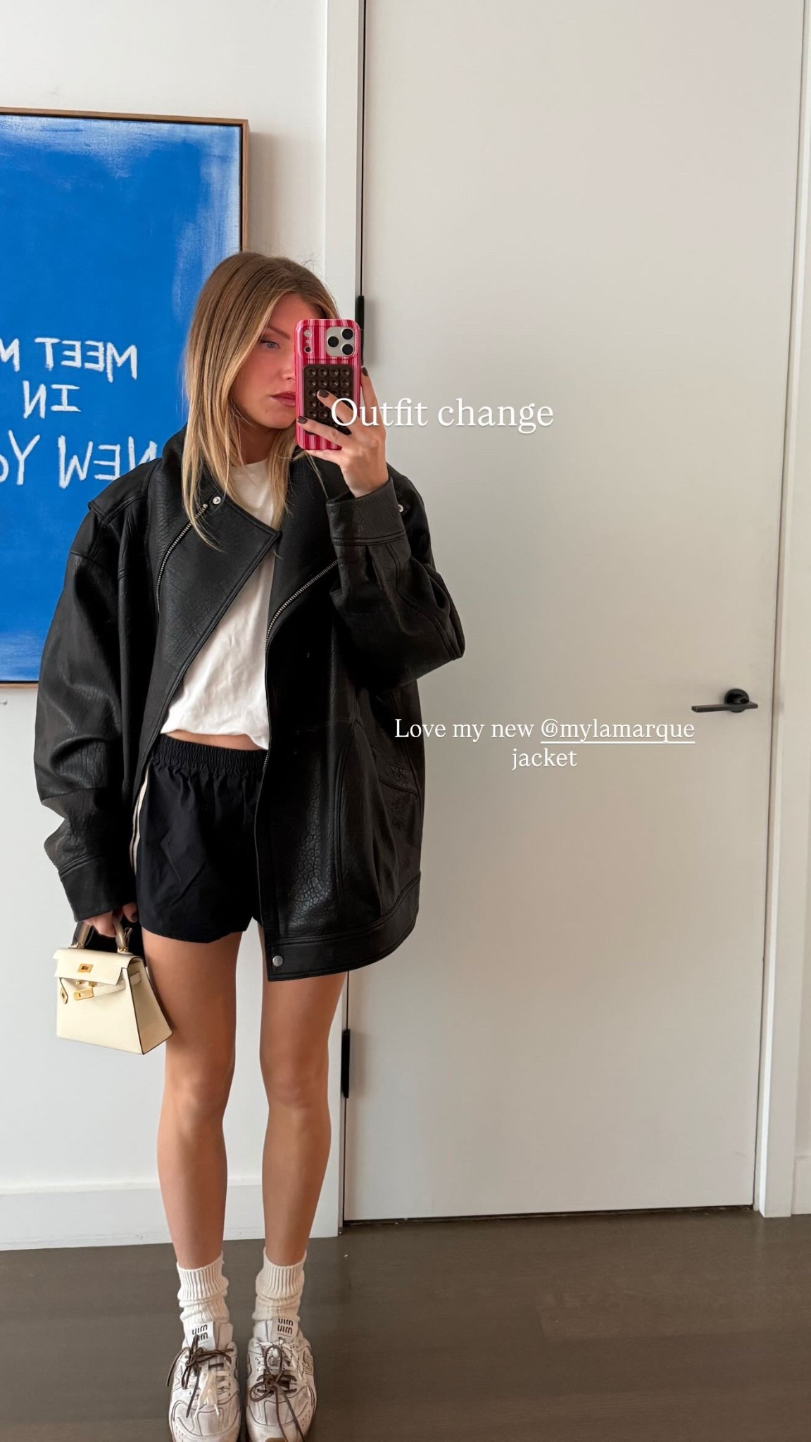 Outfit change! Love my new Lamarque jacket