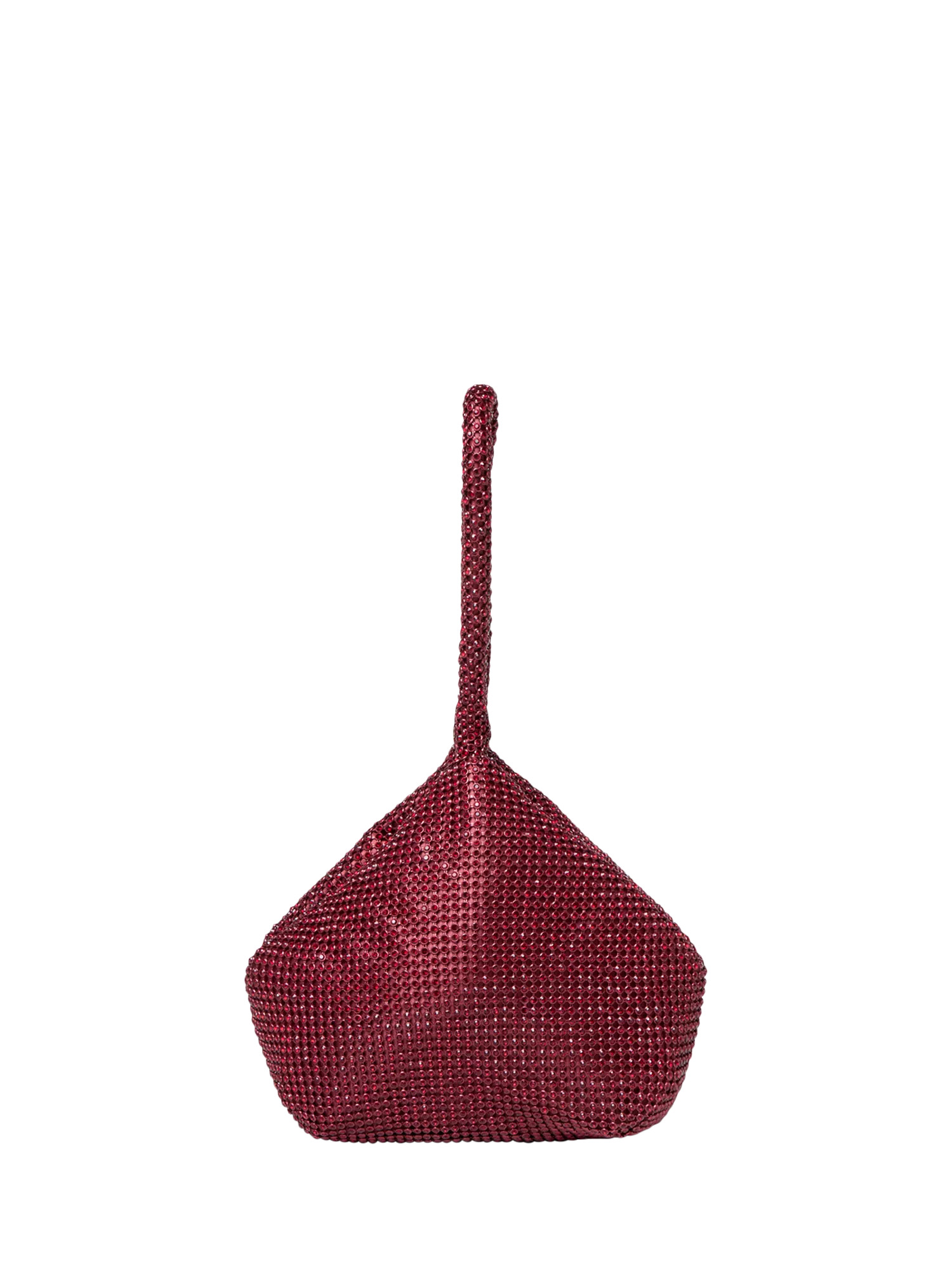 Paradox London Dua Diamante Soft Pouch Clutch Bag, Burgundy | John Lewis (UK)