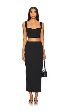 superdown Veneda Skirt Set in Black from Revolve.com | Revolve Clothing (Global)