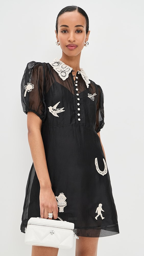 Ellison Puff Sleeve Silk Mini Dress | Shopbop