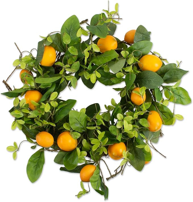 DII Spring & Summer Decorative Wreath, 20" Diameter, Lemons | Amazon (US)