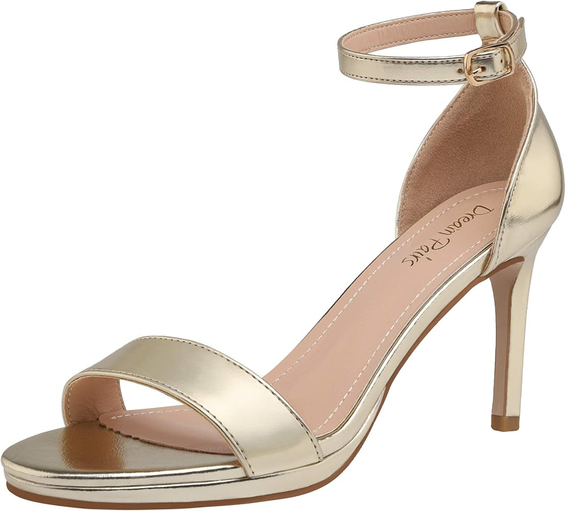 DREAM PAIRS Women's Ankle Strap High Stiletto Heels Pumps Heeled Sandals | Amazon (US)
