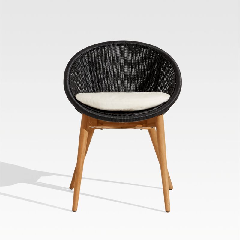 Loon Black Outdoor Dining Chair + Reviews | Crate and Barrel | Crate & Barrel