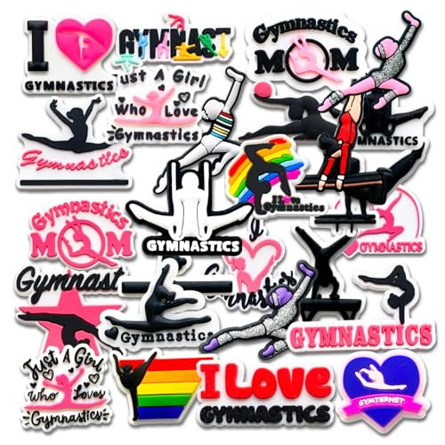 26Pcs Gymnastics Shoe Decoration Charms for Croc Clog, Gymnast Charms Accessories for Adults | Amazon (US)