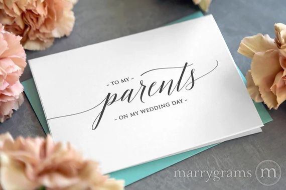 Wedding Card to Your Parents  on My Wedding Day Keepsake | Etsy | Etsy (US)
