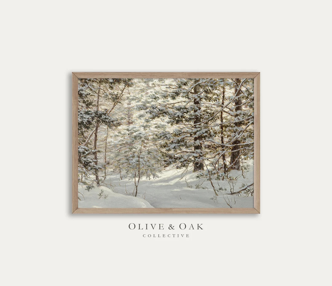 Winter Wall Art / Snowy Landscape Painting / Snow Trees Painting / Cozy Decor Art Prints / #506 | Etsy (CAD)