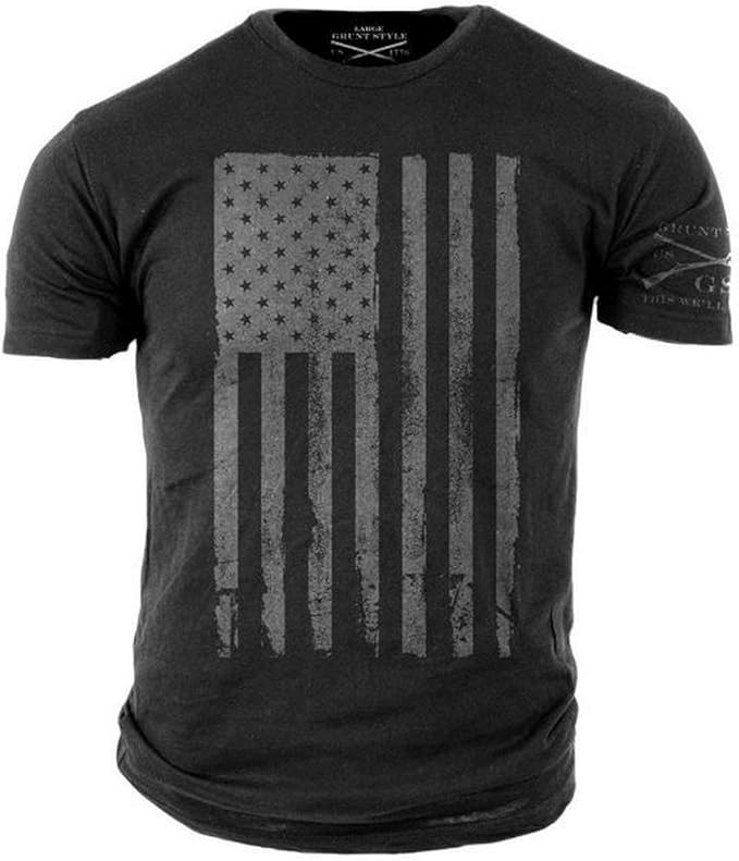 Grunt Style America Patriotic Flag Men’s Shirt | Amazon (US)