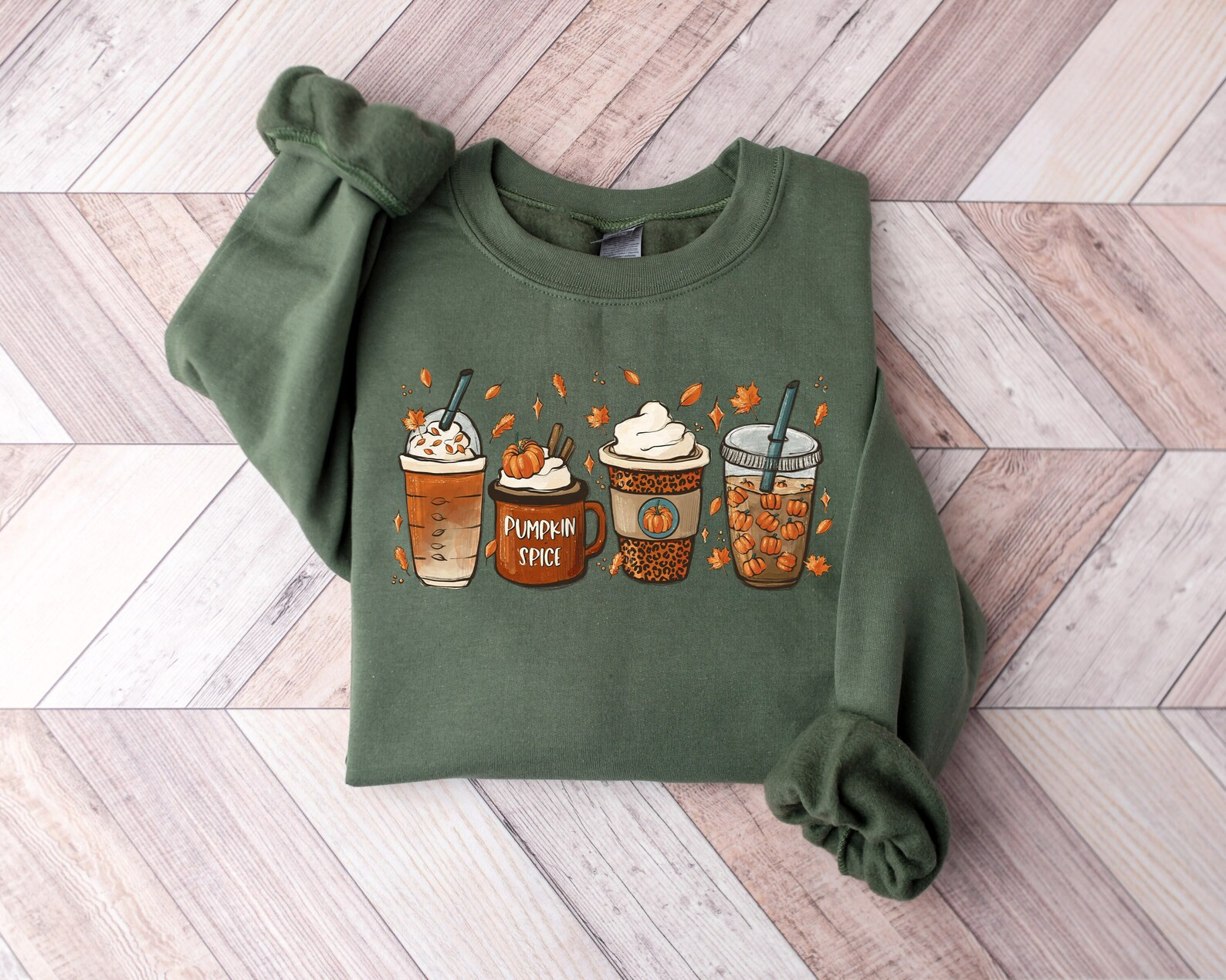 Fall Coffee Sweatshirt for Women, Thanksgiving Sweater, Fall Crewneck Pumpkin Spice Sweatshirt, P... | Etsy (US)