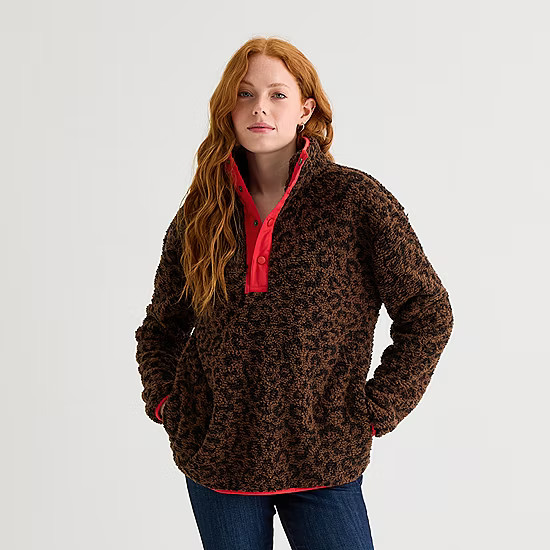 St. John's Bay Womens Mock Neck Long Sleeve Sweatshirt - JCPenney | JCPenney