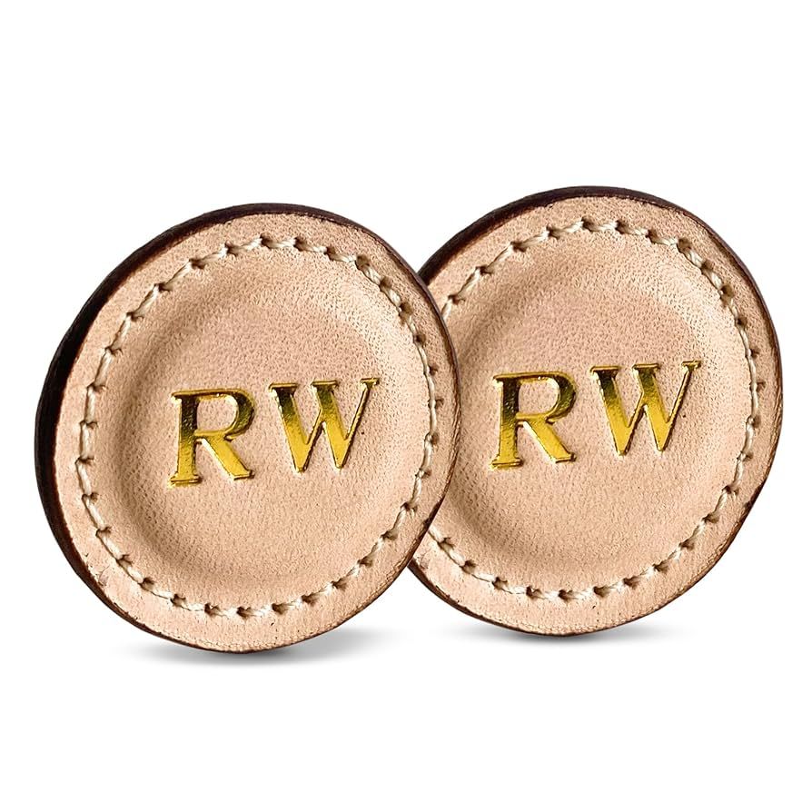 Personalized Golf Ball Markers (Natural, Set of 2) - Golf Gifts for Men - Monogrammed Initial Cus... | Amazon (US)